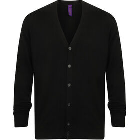 Henbury Lightweight Cotton Acrylic V Neck Cardigan