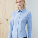 Henbury Women's Classic Long Sleeved Oxford Blouse