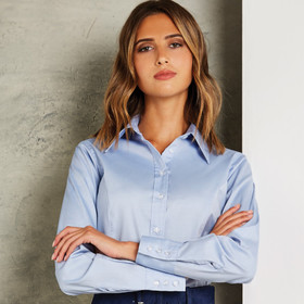 Kustom Kit Women's Corporate Long Sleeve Oxford Blouse
