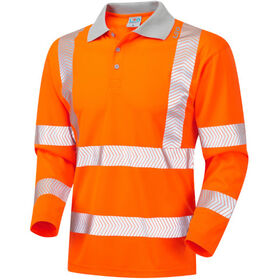 Leo Workwear Hi Vis Barricane Coolviz Plus Sleeved Polo Shirt