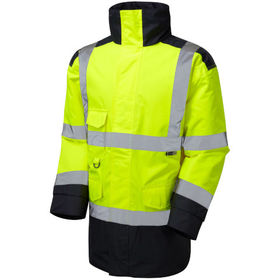 Leo Workwear Hi Vis Contrast Tawstock Executive Jacket