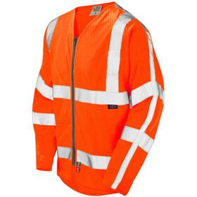 Leo Workwear Hi Vis Huish LFS Anti-Static Sleeved Zip Waistcoat