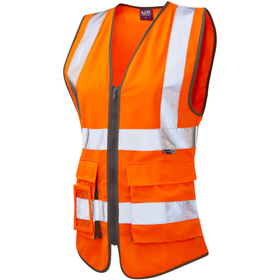 Leo Workwear Hi Vis Lynmouth Women's Superior Waistcoat