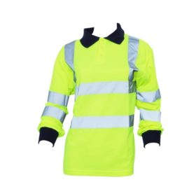 Yoko Hi Vis Long Sleeve Polo Shirt